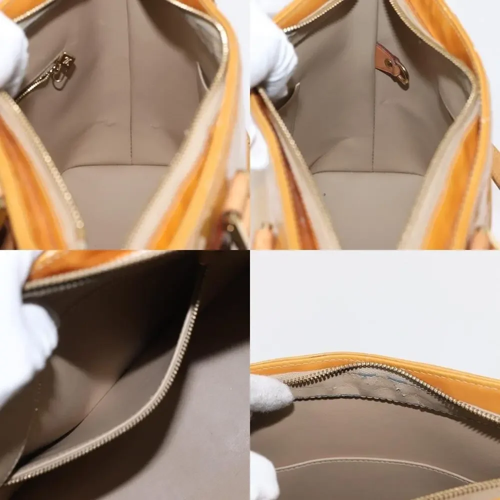 Louis Vuitton Monogram Vernis Houston Handbag Beige